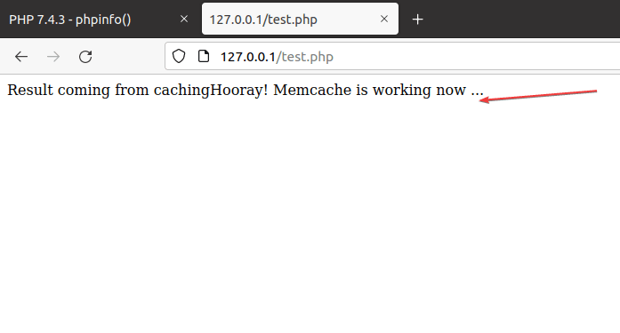 check cache is working on Ubuntu 20.04