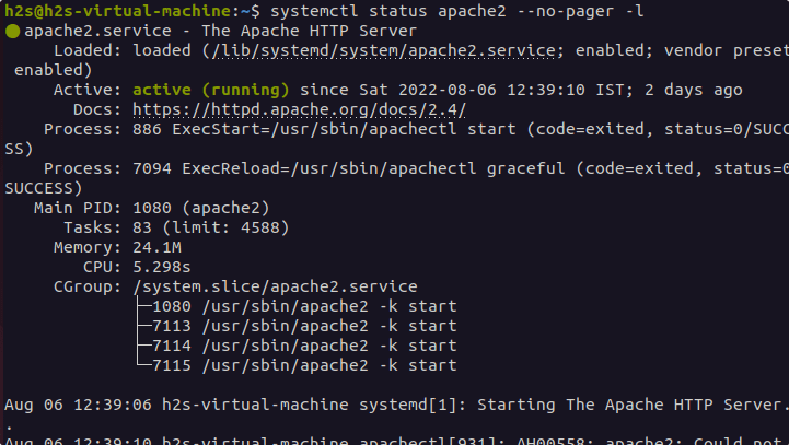 install Apache web server on Linux